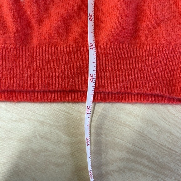 Cynthia Rowley Women 100% Cashmere Coral Pink Star Sweater Size M - Picture 5 of 5